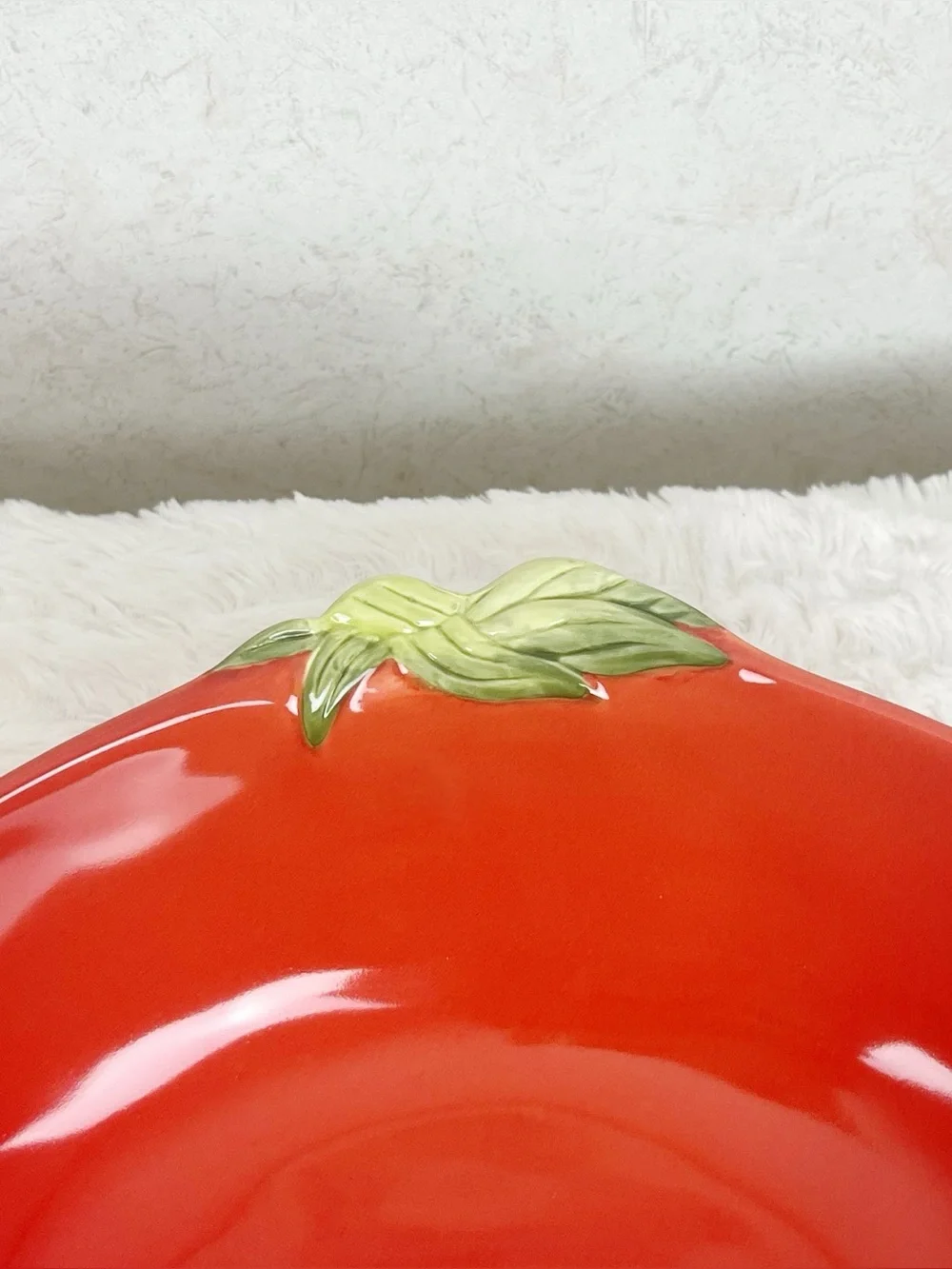 Pottery Barn Garden Pasta Red Tomato Large Ceramic Serving Bowl Farmhouse Boho